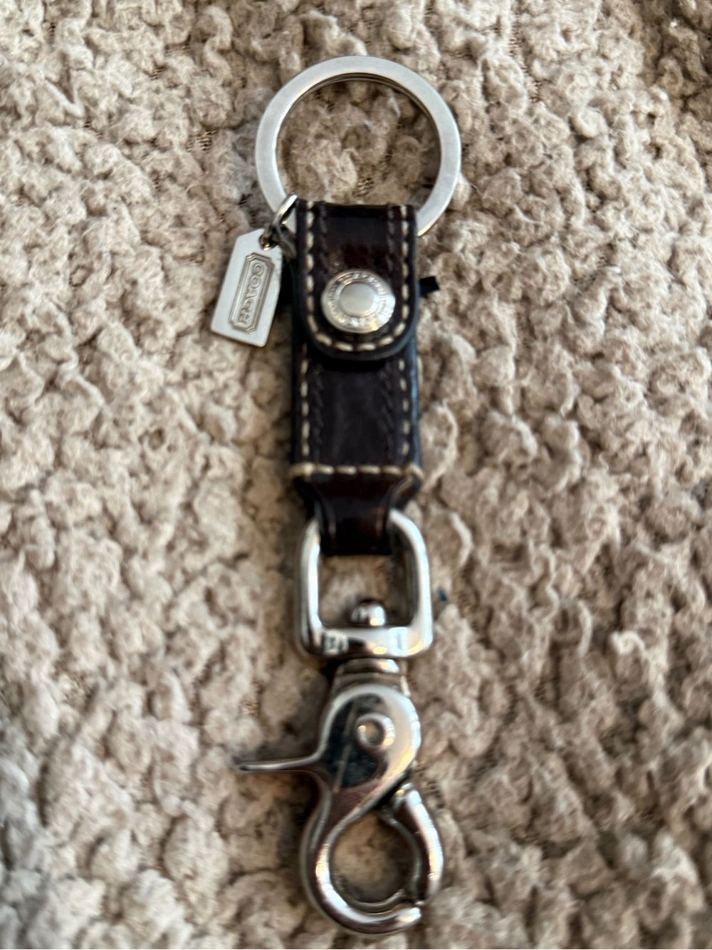 Rare Leather Coach Keychain